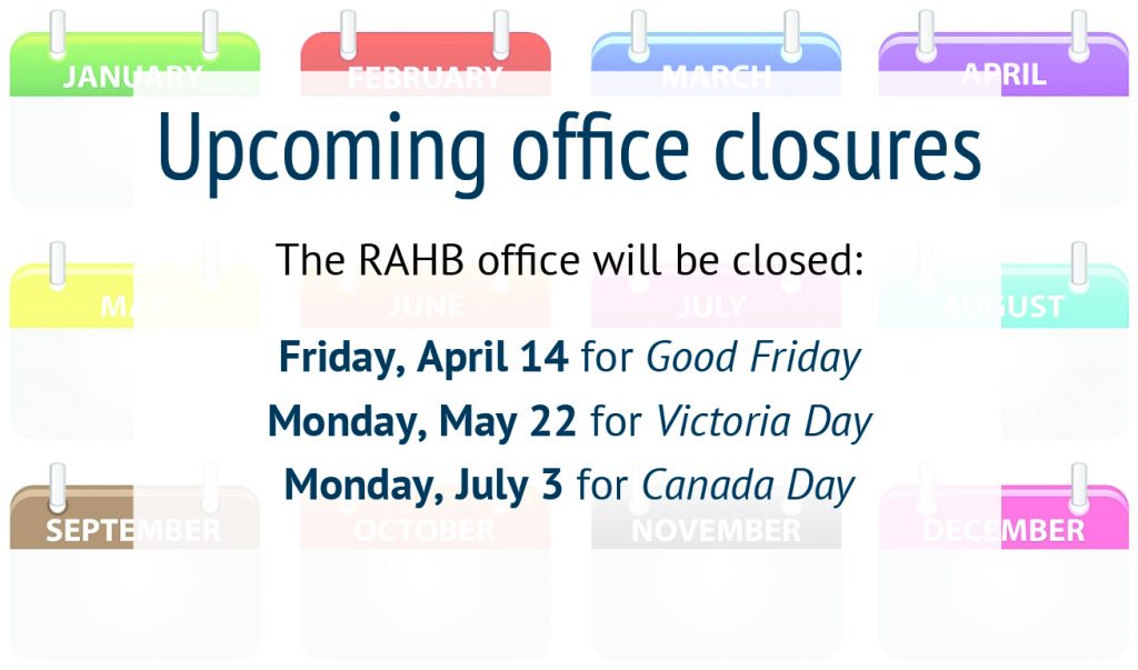 RAHB closures